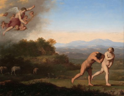 La cacciata dal paradiso da Cornelis van Poelenburgh or Poelenburch